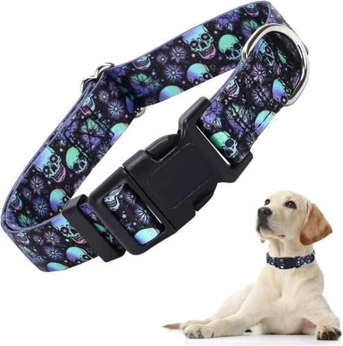 Miniatura 14 de Collares de Perro para Niñas con Patrones de Margaritas, Lindo Collar Rosa para Perras, Collares Ajustables Blandos y Duraderos para Perros XS 12