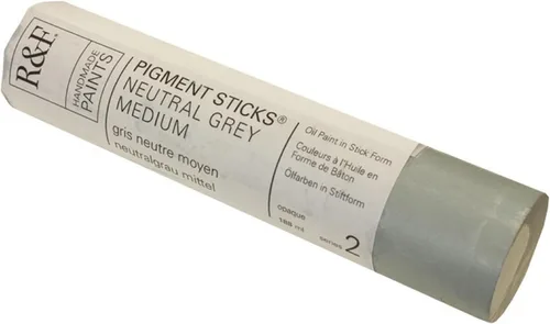 Pinturas R&F Hechas a Mano - Palo de Pigmento al Óleo Profesional, Gris Neutro Medio, 188 ml