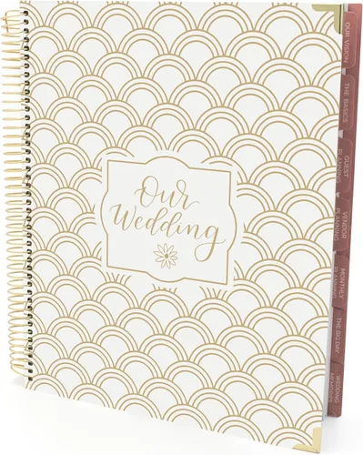 Miniatura 10 de bloom daily planners Planificador y organizador de tapa dura para el día de la boda (sin fecha), 9 x 11 pulgadas, diseño floral dorado