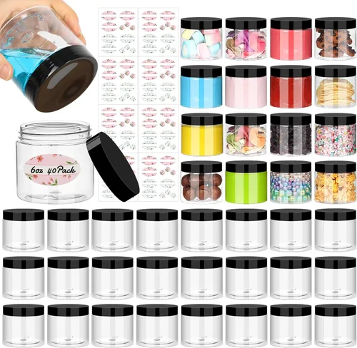 Miniatura 6 de recipientes de plástico con tapas, 1Fl.oz 28Pack