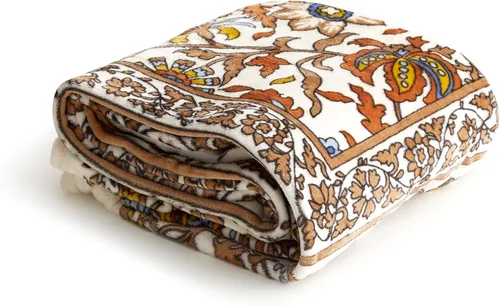 Miniatura 36 de Vera Bradley Manta de felpa de forro polar Botánico Paisley Rosa