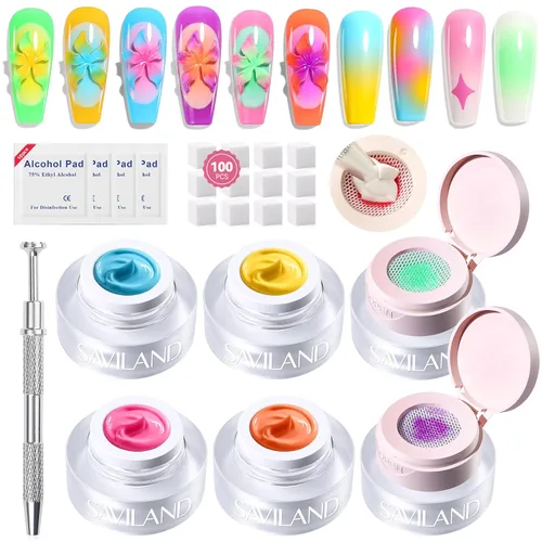 Miniatura 12 de SAVILAND Kolinsky - Juego de pinceles de uñas acrílicas: tamaño 6, 10, 14, herramienta de manicura profesional para aplicación de acrílicos