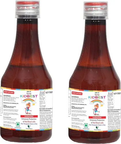 Miniatura 13 de Jarabe Multivitamínico Kidbest para Niños de 3-13 Años – Fórmula Líquida con 20 Nutrientes para el Apetito, Inmunidad y Crecimiento – Vitaminas