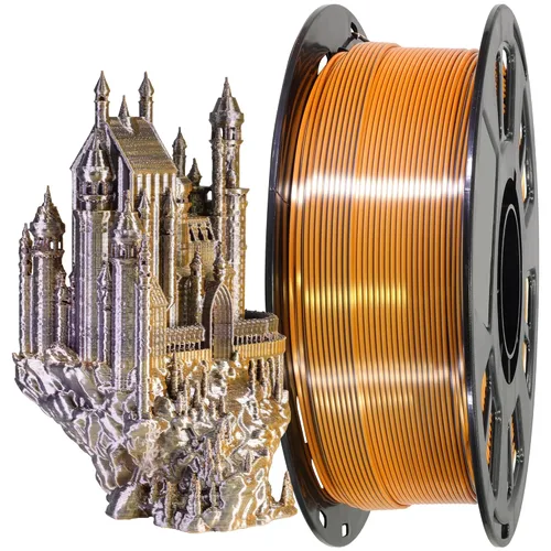 Miniatura 6 de MIKA3D Paquete de 6 carretes de filamento bicolor para impresora 3D de 1.75mm, filamento de seda PLA para impresión 3D, 6 carretes – seda