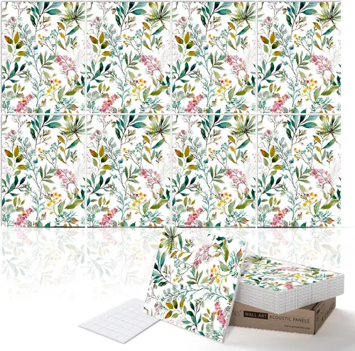 Miniatura 22 de PINWELIFE® Paneles acústicos para pared, paneles absorbentes a prueba de sonido, para el hogar y la oficina, amortiguadores decorativos absorbentes