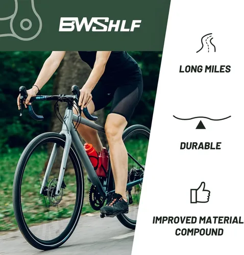 Miniatura 6 de BWSHLF 700x23/25/28/35c Road Bike Tire, Folding Bead Replacement Cycling Bicycle Tires Black Durable 2 Pack 700x35C/Negro