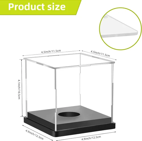 Miniatura 7 de Hooqict Paquete de 4 Estuche de Exhibición de Sóftbol de Acrílico Estuche de Exhibición de Sóftbol Transparente Soporte Protegido contra UV Estuche