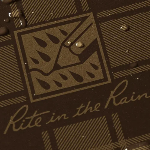 Miniatura 2 de Rite in the Rain - Cuaderno con espiral superior resistente a la intemperie, 3 x 5 pulgadas, cubierta a cuadros color marrón y canela