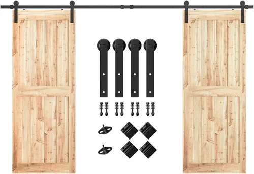 Gancho para puerta Smartstandard deslizante, para puertas de graneros, con forma de "I", color negro, negro