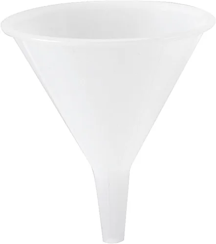 Soro Essentials - Embudo de plástico de 8 onzas de ancho de 4 pulgadas de ancho, color blanco- Embudo de cocina para llenar botellas, frascos,