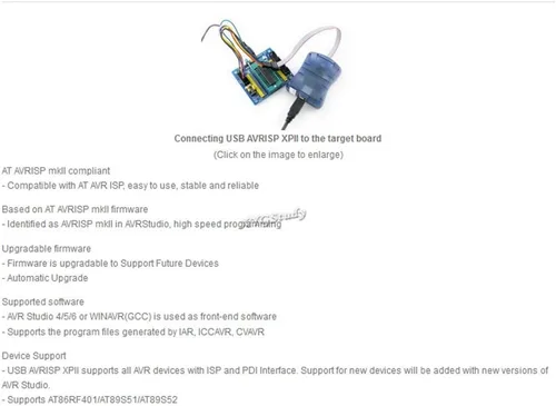 Miniatura 3 de Compatible Atmel en AVRISP mkII AVR ISP mk2 USB MCU AVR XMEGA programador en sistema Studio 4/5/6 ISP PDI Interfaz @ XYGStudy
