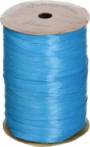 Miniatura 10 de Berwick Offray Cinta de rafia mate de 1/4" de ancho, verde manzana, 100 yardas, 0.276 in