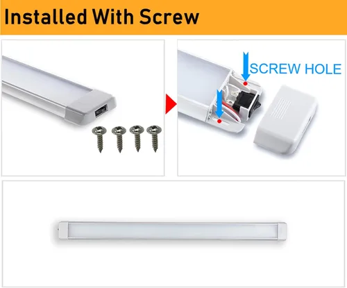 Miniatura 4 de Raycharm Lámpara LED para interiores de 34.2 x 2.6 pulgadas, salida de alto lúmenes de baja corriente de consumo energético, lente esmerilada