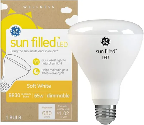 Miniatura 13 de GE Bombilla LED con relleno de sol, 60 vatios, blanco suave, A21 (paquete de 1)
