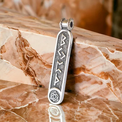 Miniatura 29 de Viking Rune Formula Pendant Necklace for Men Women - 925 Sterling Silver - Norse Nordic Celtic Jewelry - Runes Protection Amulet - Matching