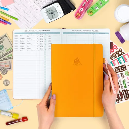 Miniatura 6 de Clever Fox Agenda médica grande de 12 meses – Cuaderno médico, diario de salud, diario de bienestar para rastrear la salud – 12 meses, 7 x 10.5