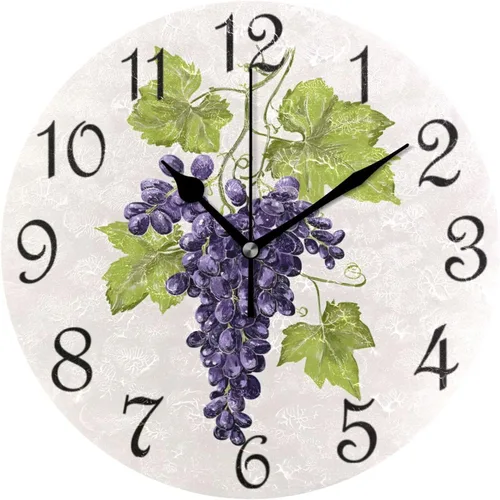 Miniatura 13 de susiyo Reloj de pared de alpaca con diseño de llama, con diseño de animales, silencioso, redondo, sin tictac, funciona con pilas, creativo