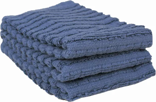 Ritz Royale Collection - Juego de paños de cocina de 100 % rizo peinado, altamente absorbente, juego de paños de cocina, 13-3/4 x 12 pulgadas, Azul