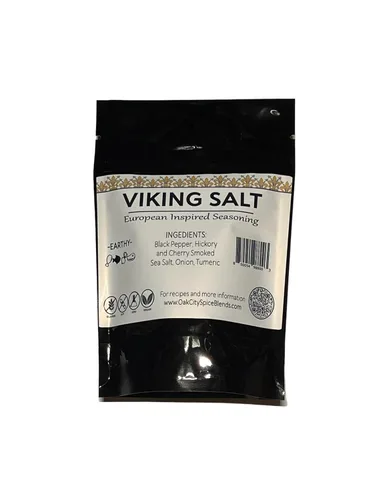 Miniatura 5 de Mezcla de condimentos de sal vikinga, bolsa de 4 onzas, espolvorea sobre TODO. Fácil de usar. Oak City Spice Blends