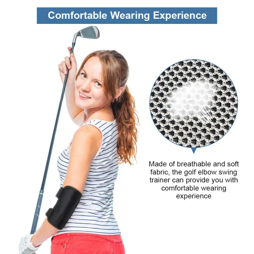 Miniatura 8 de Codo de ayuda para entrenamiento de swing de golf, entrenador de swing de golf, ayuda de entrenamiento de golf de brazo recto con notificaciones