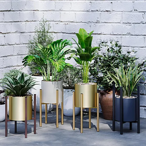 Miniatura 7 de Soporte ajustable de metal para plantas de interior, macetas de 8 a 14 pulgadas, soporte moderno de mediados de siglo, resistente carga de 160
