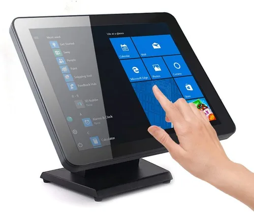 Angel POS Monitor multi-táctil retroiluminado capacitivo LED de 17 pulgadas, pantalla táctil plana verdadera del diseño sin fisuras, VGA