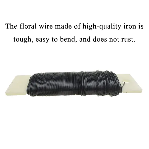 Miniatura 3 de HAHIYO Alambre Negro de Calibre 22 - 1 Rollo, 38 Yardas (115 Pies) Alambre Floral Flexible para Manualidades, Coronas de Navidad, Arreglos