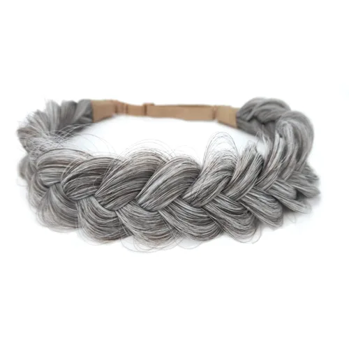 Miniatura 8 de Diadema trenzada, 2 hebras, clásica, gruesa, trenzada, ancha, elástica, de calidad, sintética, trenzada, para mujeres y niñas, estilo bohemio, 2.42