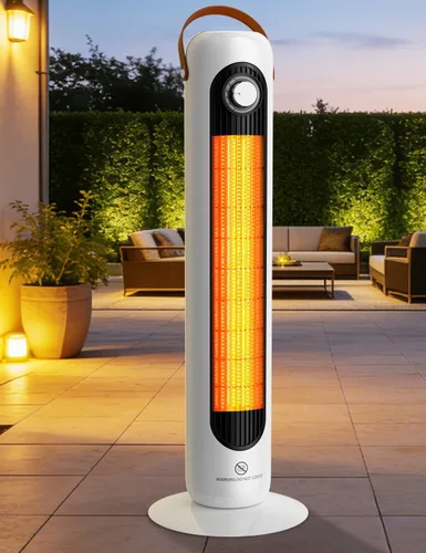 Calentador de espacio de 24 pulgadas con 4 modos de calor, oscilación de 70°, protección contra sobrecalentamiento y vuelco, calentadores eléctricos