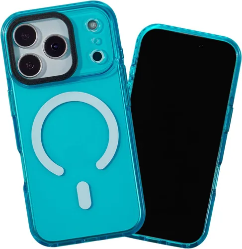 Miniatura 62 de SteepLab Funda de barrera para iPhone 13, protección de 360 grados que absorbe impactos con bisel elevado y colores llamativos (cielo azul brillante)