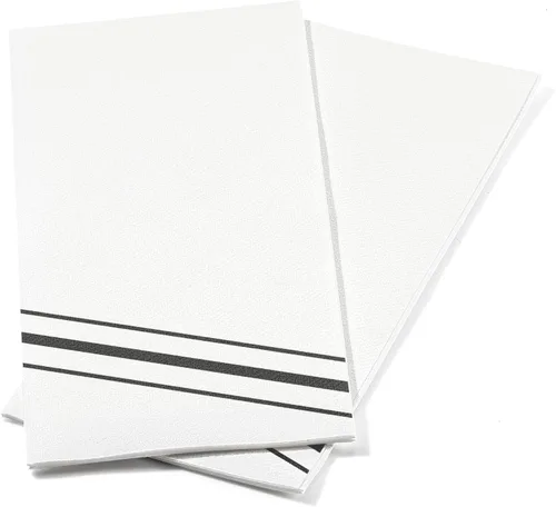 Miniatura 10 de Paquete de 100 toallas de mano de papel para invitados con sensación de lino, toallas de papel desechables súper absorbentes para baño, fiesta
