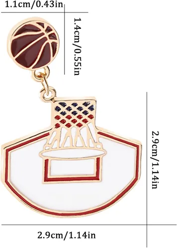 Miniatura 6 de Jewelry Making Pin Backs Frame Basketball Brooch Creative Design Brooch Funny Brooch Cartoon Badge Backing for