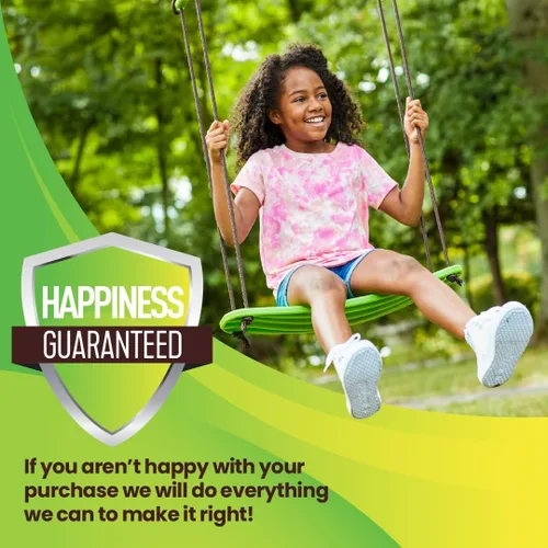 Miniatura 7 de Swurfer Kick Stand Up Surfing Tree Swing Outdoor Swings for Kids Up to 200 Lbs - Hang from Up to 10 Feet High - Includes 24" SwingBoard, UV Verde