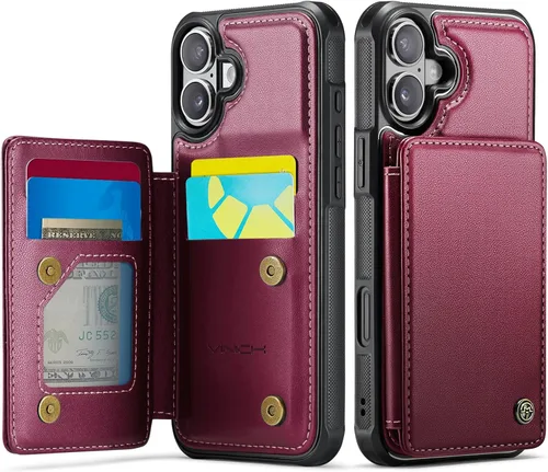 Miniatura 55 de Vinich Funda tipo cartera para iPhone 11 con tarjetero, bloqueo RFID, ranuras de crédito, función atril, a prueba de golpes, para iPhone 11 de 6.1