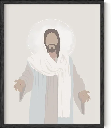 Miniatura 33 de Haus and Hues Pósteres religiosos de pared, la cruz de Jesucristo, carteles religiosos para niños, imágenes espirituales, imágenes religiosas