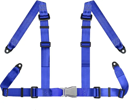 Miniatura 11 de Yakitoko Universal Set de arnés de seguridad de 4 puntos 2" Negro, se adapta a Go Kart, UTV, ATV, carreras