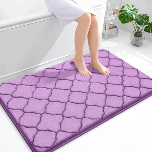 Miniatura 114 de OLANLY Alfombra de Baño de Espuma Viscoelástica de 24 x 16 pulgadas, Ultra Suave y Absorbente, Alfombras de Baño Antideslizantes, Cómodas, Lavables