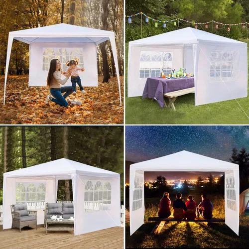 Miniatura 7 de BELANITAS Tiendas de campaña de fiesta de 10 x 10 con 3 ventanas, tienda de campaña para fiestas, cenador para eventos de cumpleaños, jardín