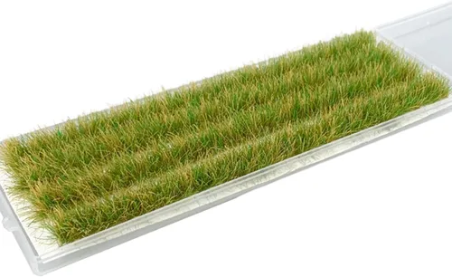predolo Escala 1:87 HO Grass Tiras de hierba en miniatura Accesorios de escena de artesanía Serie Campo de arroz, modelo de terreno de mechón espeso