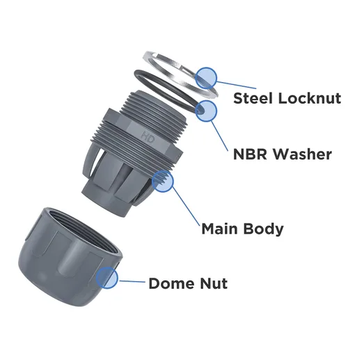 Miniatura 4 de Conectores de conducto, conector hermético de líquido de 1/2 pulgada NPT no metálico para accesorios de conducto flexible eléctrico de PVC, 180