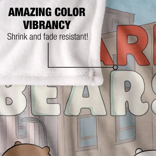 Miniatura 4 de We Bare Bears Baby Bears Manta de tacto sedoso súper suave de 36 x 58 pulgadas
