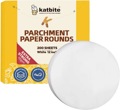 Miniatura 18 de Katbite - Rondas de papel pergamino de servicio pesado de 4 pulgadas, 200 piezas de rondas de papel pergamino para masas, uso para hornear pequeños