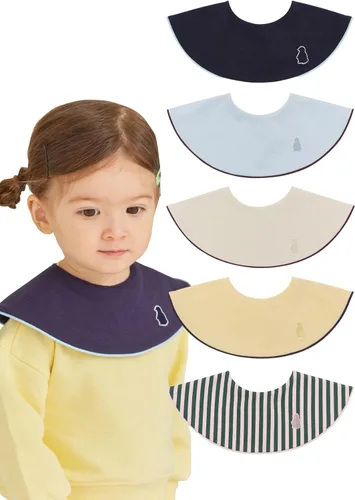 Miniatura 35 de Konny Baby Bib 3/5/7-Pack Set, 360 ° Rotate, Soft and Absorbent Drooling for Toddler Boys Girls Baby Essentials