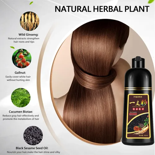 Miniatura 4 de Tinte plateado para el cabello, champú instantáneo de tinte para el cabello para hombres y mujeres, tintes de color plateado a base de hierbas 3