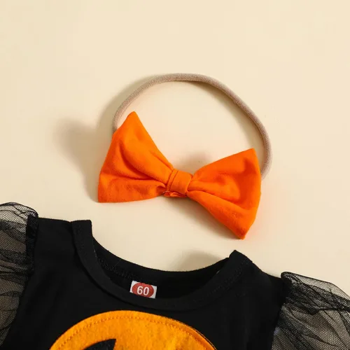 Miniatura 7 de Conjunto de 2 piezas para bebé recién nacida, con volantes, para Navidad, Halloween
