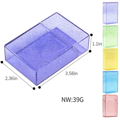 Miniatura 3 de Caja de cigarrillos para cigarrillos de 3.346 in, tamaño King, 20 capacidades, caja de cigarrillos de plástico, transparente, portátil, delgada
