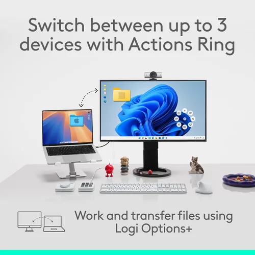 Miniatura 11 de Logitech MX Master 4, ratón inalámbrico ergonómico con retroalimentación háptica de rendimiento avanzado, desplazamiento ultrarrápido, carga USB-C
