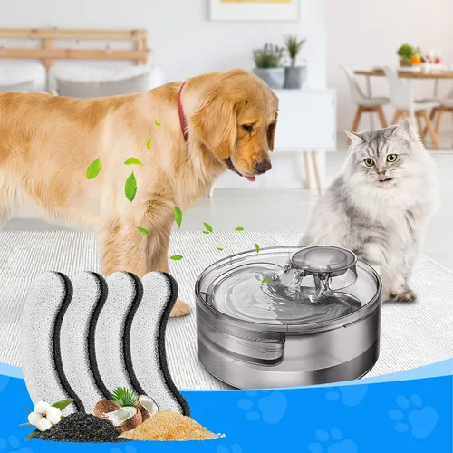 Miniatura 7 de Reemplazo de filtro de cuenco de agua para perros, filtros de fuente para mascotas para dispensador de agua para perros DF10 y DF30 (paquete de 12)
