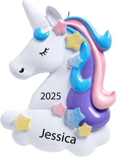 Miniatura 12 de Santa Tell Me Adorno de Navidad de castillo de princesa 2025, decoración personalizada para árbol, regalo personalizado para niñas, hija, niño
