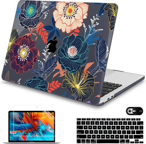 Miniatura 20 de Mektron para MacBook Air 13 Funda A1466/A1369 (versión 2010-2017), cubierta rígida de plástico con fijación a presión para MacBook Air 13.3 pulgadas